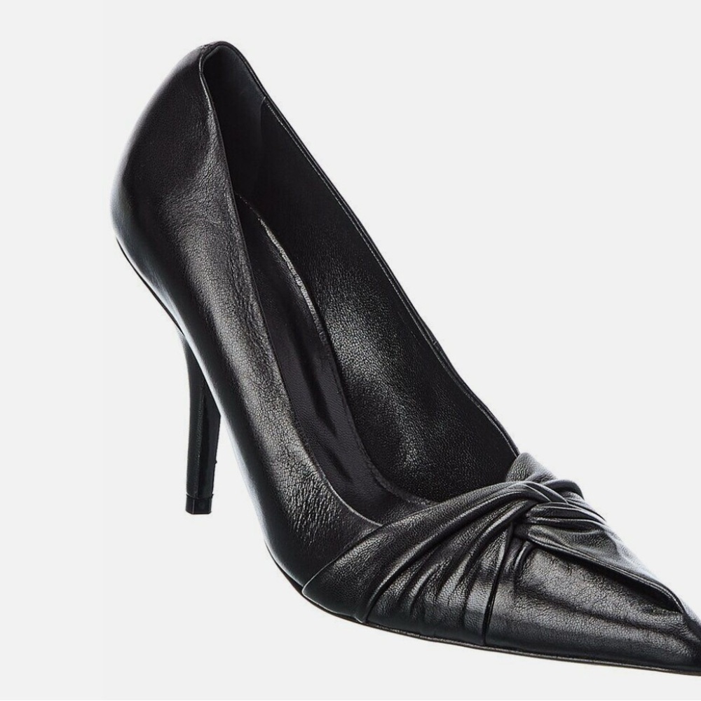 MAJE-Paris-Black Leather Pointed toe stiletto pumps classic‎ heels EU 38/US 7.5